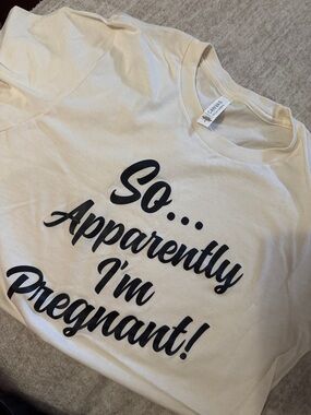 So... Apparently I'm Pregnant! Graphic Tee - Black on Cream